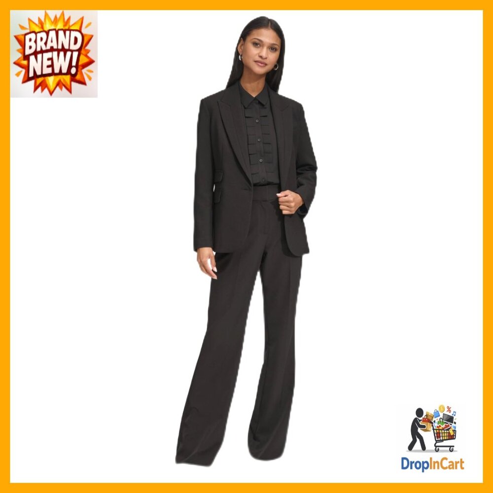 Classic One Button Blazer Structured Long Sleeve … - image 1